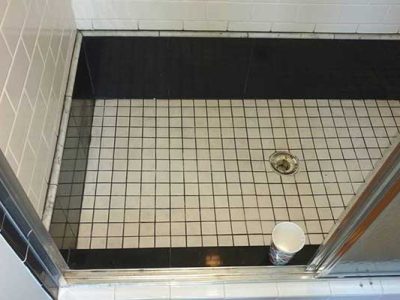 Before Residential Shower Drain Plumbing