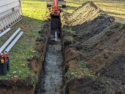 Sewer Line Path Preparation