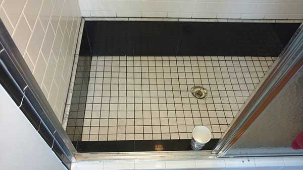 Before Residential Shower Drain Plumbing